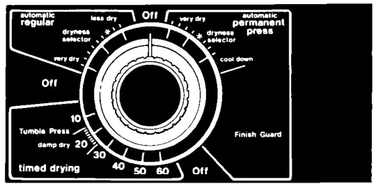 Whirlpool LE7800XM Automatic Dryer User - Selecting a cycle
