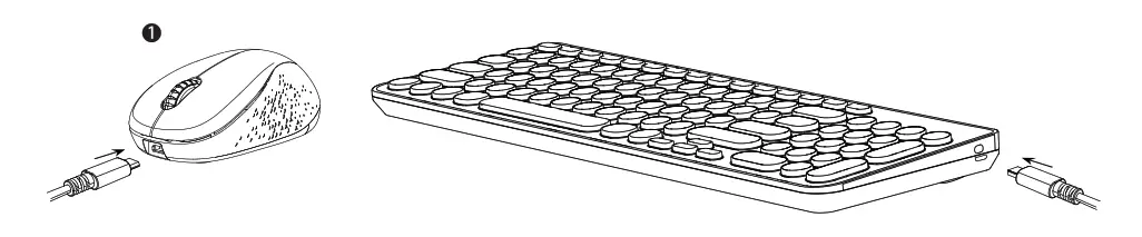 FD iK6630M 24Ghz Wireless Keyboard and Mouse Combo - fig 1