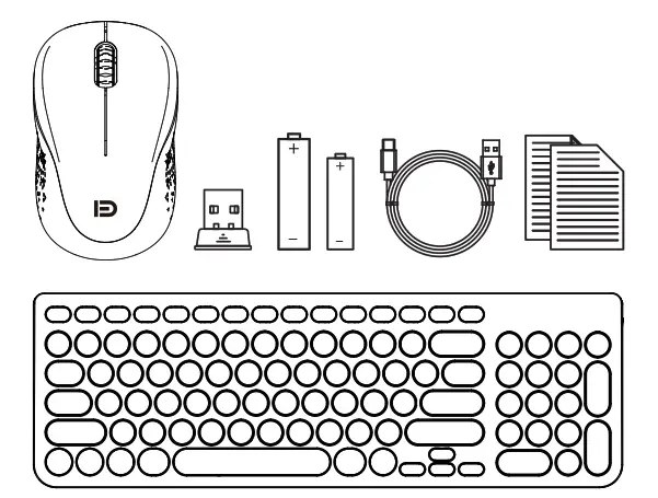 FD iK6630M 24Ghz Wireless Keyboard and Mouse Combo