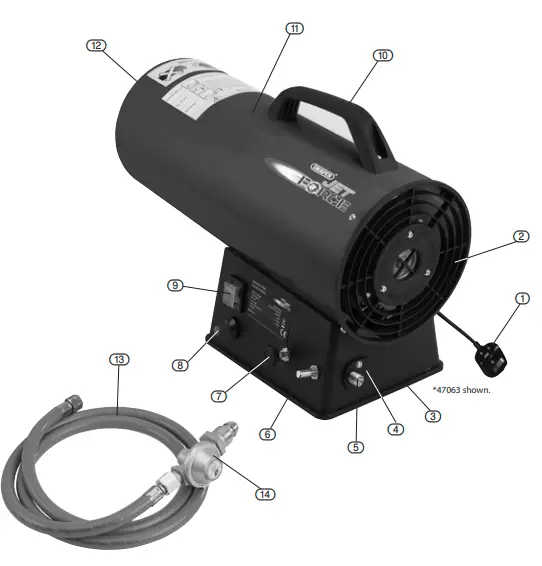 DRAPER- 47063- Propane- Space- Heaters- FIG 1