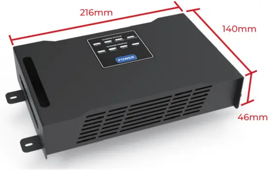 purpleline IMP004 Imperium 40A DC-DC Charger DIMENSIONS