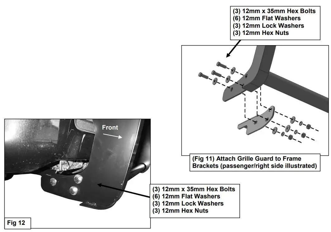 STEELCRAFT HD Car Grille Guards Instruction Manual - Fig 11,12