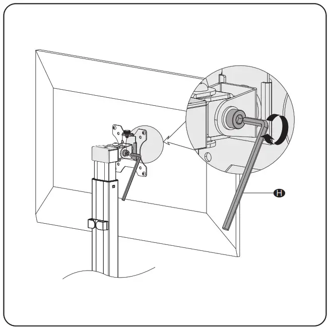 Monitor Desk Stand- -Adjust the tilt angle using