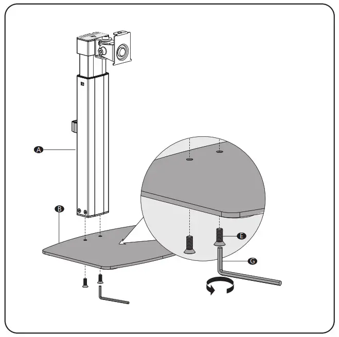 Monitor Desk Stand- Connect Pole