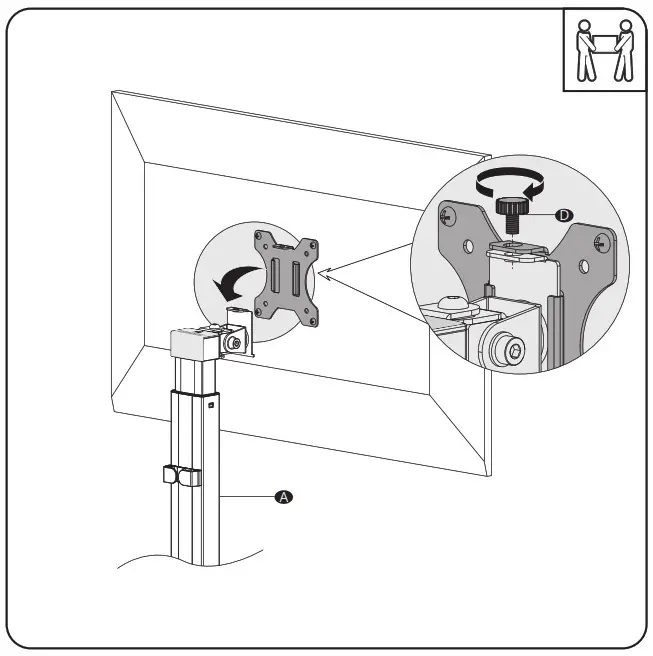 Monitor Desk Stand- -Put the assembled