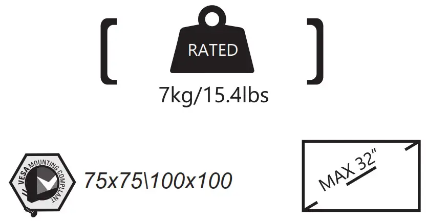 Monitor Desk Stand- -RATED