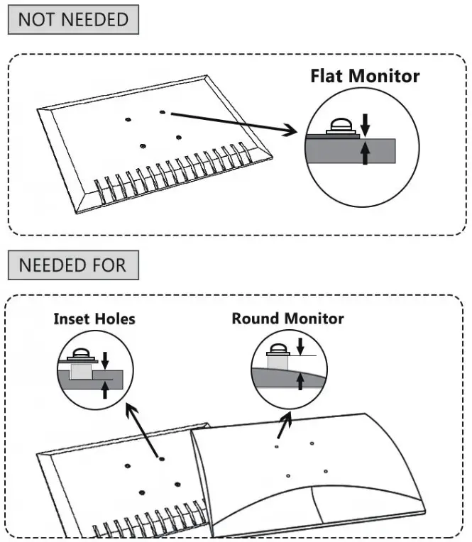 Monitor Desk Stand- -Select TV Screws