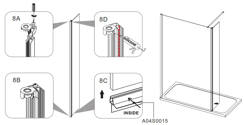 MERLYAN Shower Wall Swivel Shower Wall 16