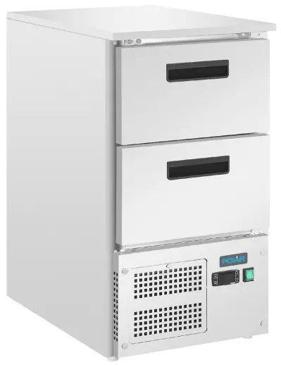 POLAR GH332 G-Series Silver Undercounter Fridge with 2 GN Drawers