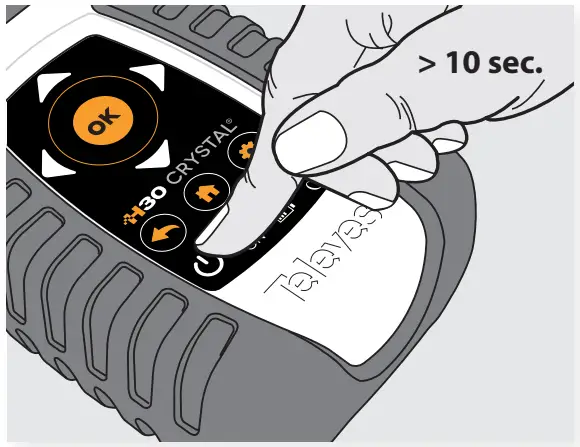 Televes 593601 H30 Crystal Digital Processing Handheld DVB Meter Analyzer - Reset