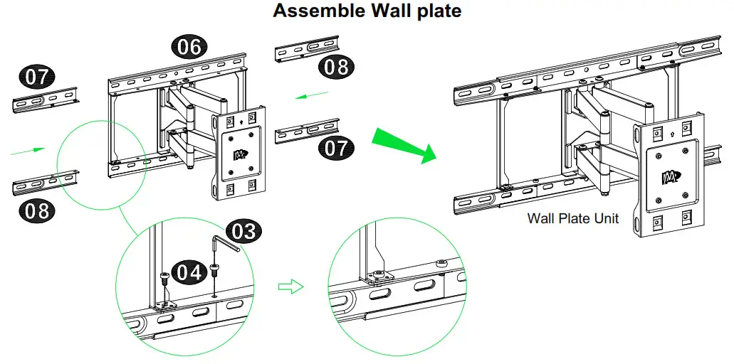 Mounting Dream Full Motion Assemble wall Plate 1