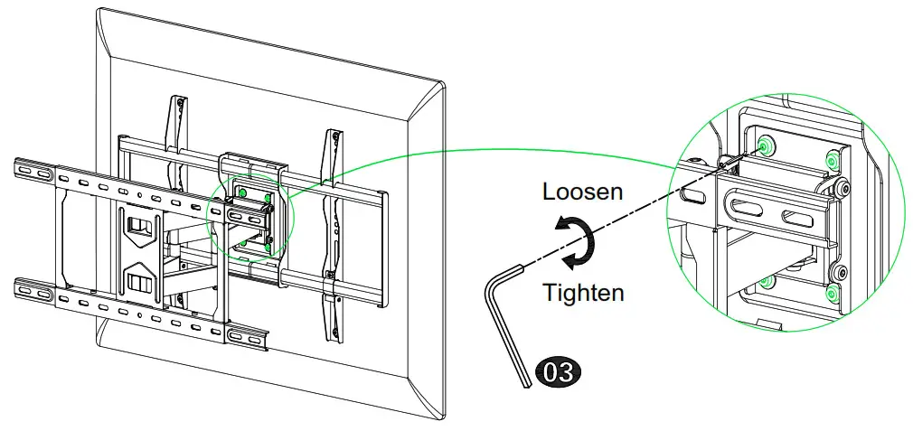 Mounting Dream Full Motion TV Adjustment 1