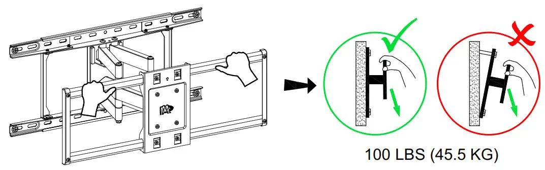 Mounting Dream Full Motion TV Hand and Secur Plate 3