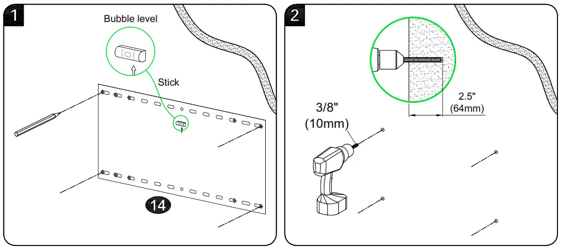 Mounting Dream Full Motion TV Solid Concrete Installation 2