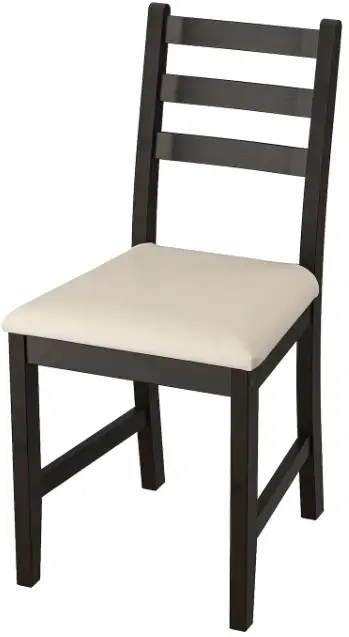 IKEA LERHAMN Black Brown Vittaryd Beige Chair