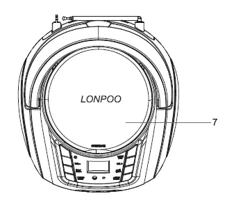 LONPOO-Portable-CD-Player-Kids-Gift-Boombox-Classic-Stereo-Sound-System-Outdoor-Speaker-fig-2