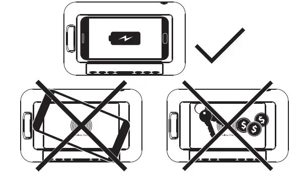 SHARP SPC237A Qi Wireless Charging Alarm Clock - SAFETY WARNING