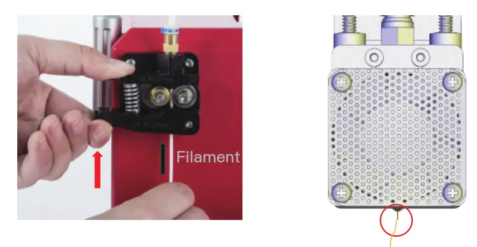 CREALITY CR-100 3D PrinterExtuder Load Filament