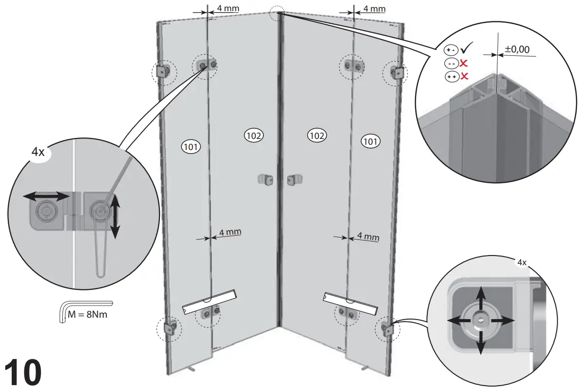 RAVAK BSRV4 Plus B Set 80 Corner Shower - FIG 13
