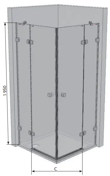 RAVAK BSRV4 Plus B Set 80 Corner Shower - FIG 2