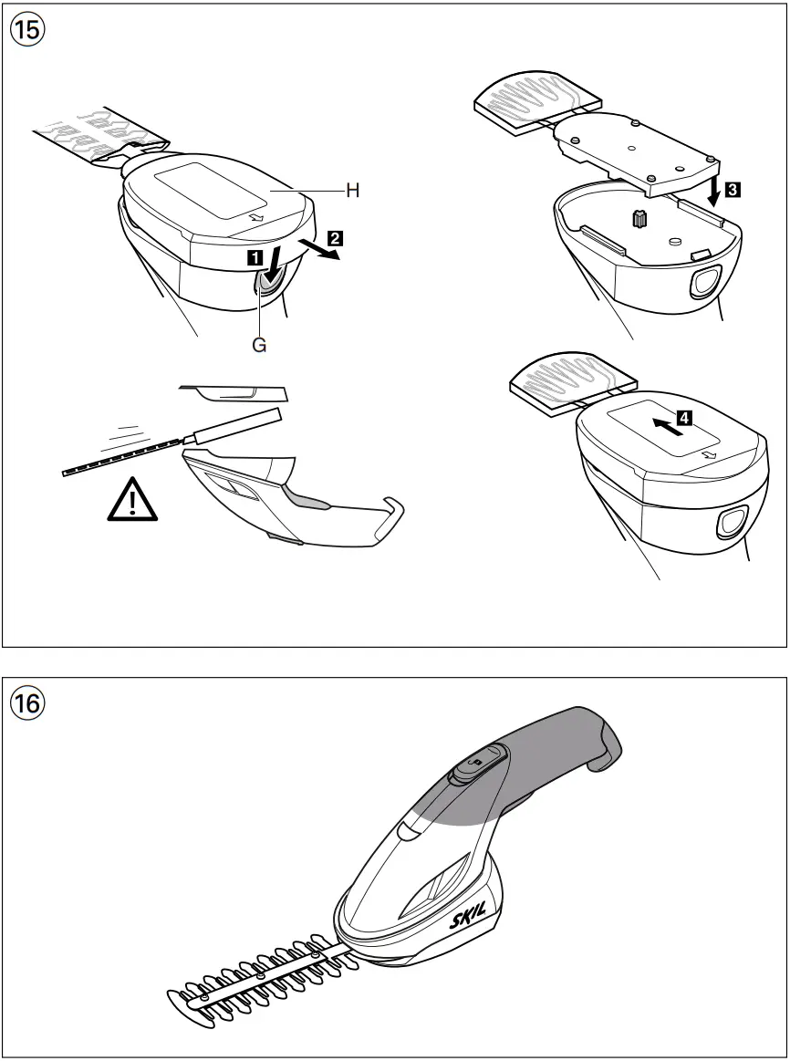 SKIL 0755 Cordless Shrub Grass Shear - Overview 3