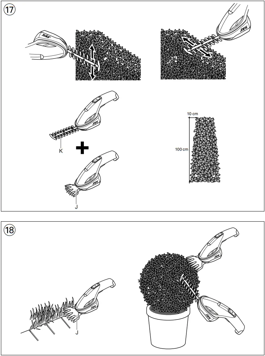 SKIL 0755 Cordless Shrub Grass Shear - Overview 4