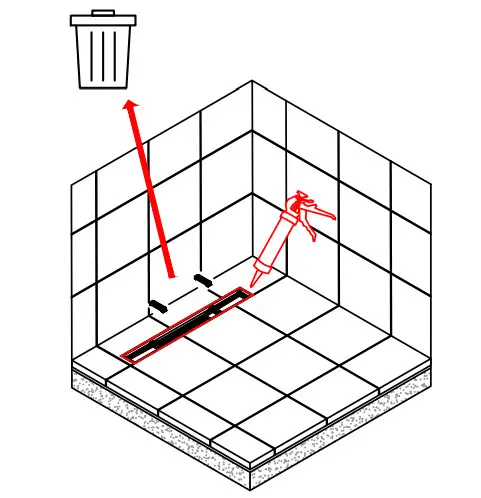 profilpas PP Drain Aqua Shower drain base with direct drainage - figure 10