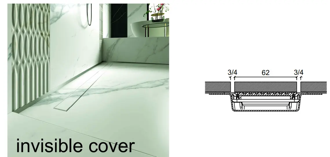profilpas PP Drain Aqua Shower drain base with direct drainage - figure 20