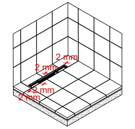 profilpas PP Drain Aqua Shower drain base with direct drainage - figure 9