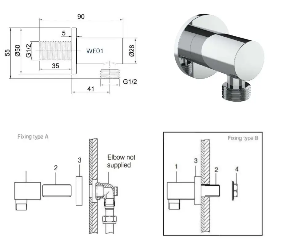 better-bathrooms-1541872-Arissa-Matt-Black-Round-Wall-Outlet-Elbow-1