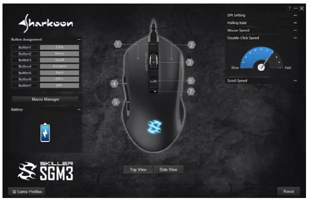 Sharkoon Wireless Gaming Mouse - Double-Click Speed 2