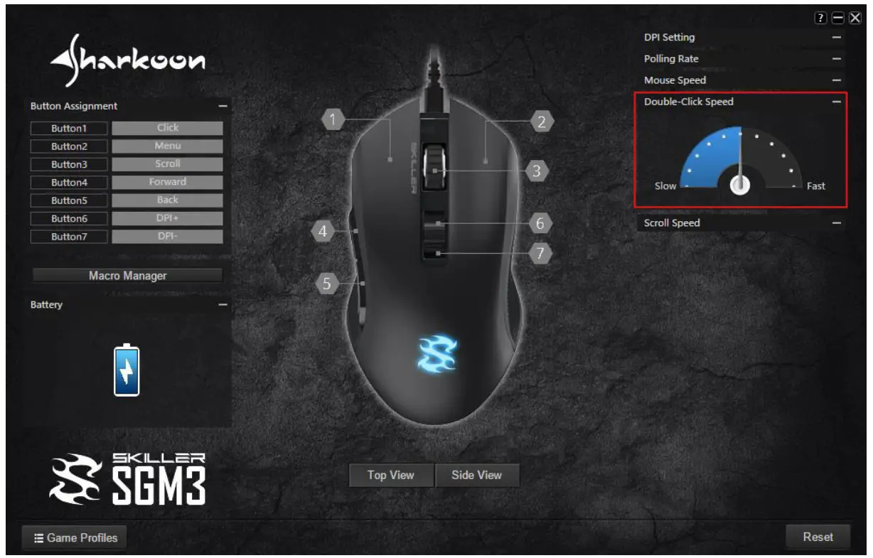 Sharkoon Wireless Gaming Mouse - Double-Click Speed