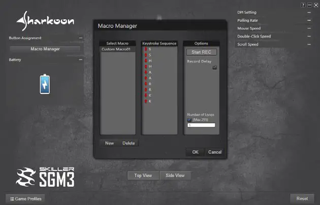 Sharkoon Wireless Gaming Mouse - Macro Manager 2