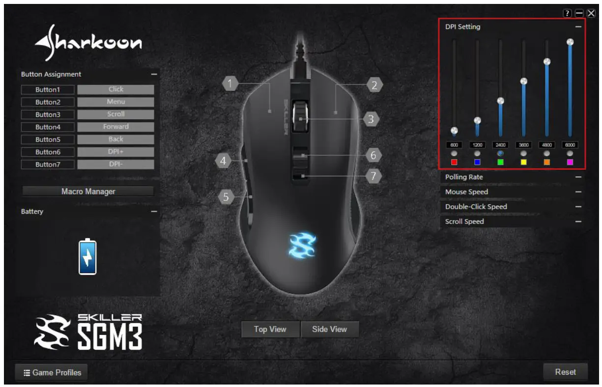 Sharkoon Wireless Gaming Mouse - Setting 2
