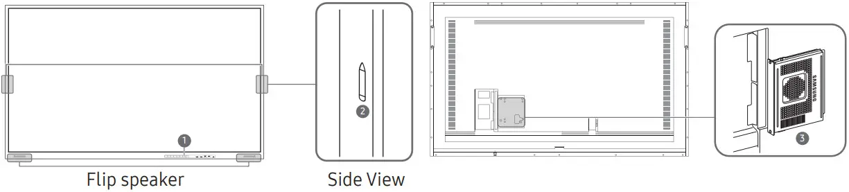 SAMSUNG WM75B 75 Inch 4K UHD Flip Pro Interactive Whiteboard - fig 2