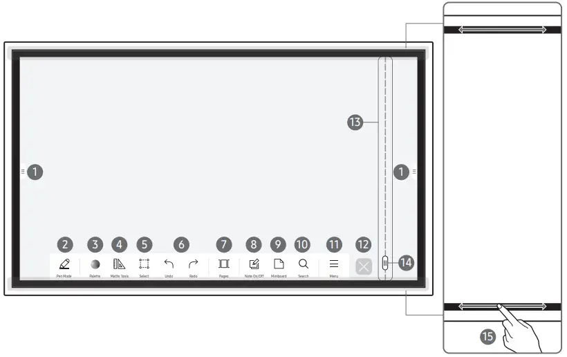 SAMSUNG WM75B 75 Inch 4K UHD Flip Pro Interactive Whiteboard - fig 4