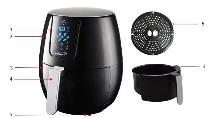 Brentwood-AF-500DBK-XL-Digital -Air-Fryer-1