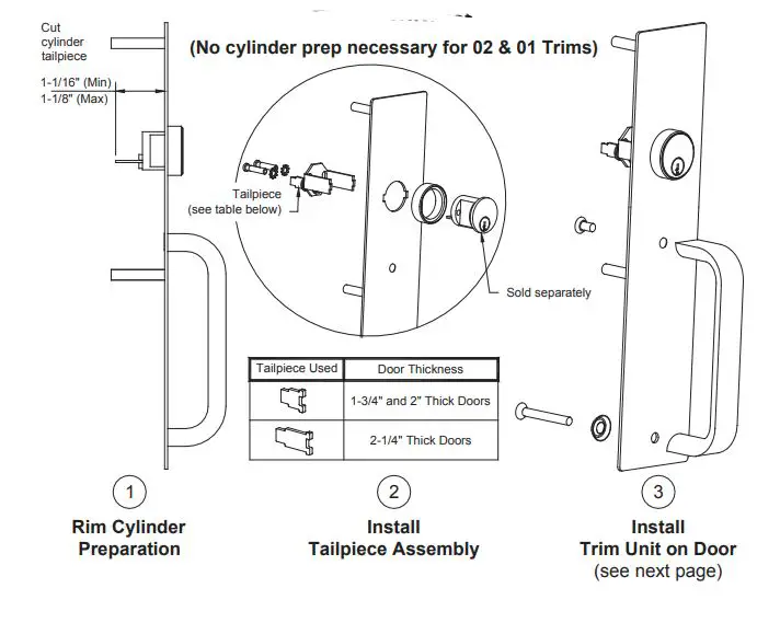 DETEX 03A 689 Nightlatch Pullplate Trim fig (2)