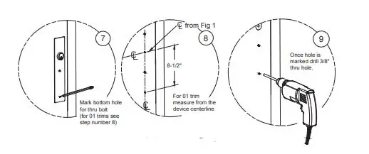 DETEX 03A 689 Nightlatch Pullplate Trim fig (4)