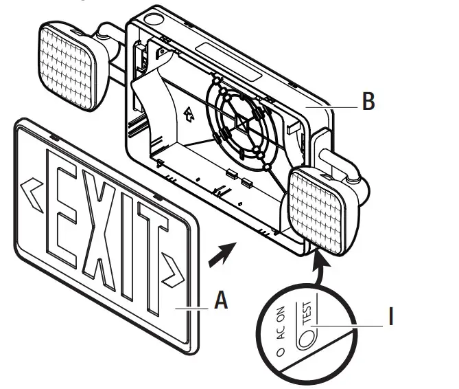 Commercial Electric EECLEDRGMVRHC Dual Color LED Exit Emergency Light Remote Capable -Figure 13
