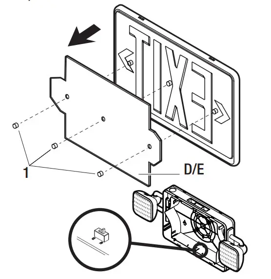 Commercial Electric EECLEDRGMVRHC Dual Color LED Exit Emergency Light Remote Capable -Figure 3