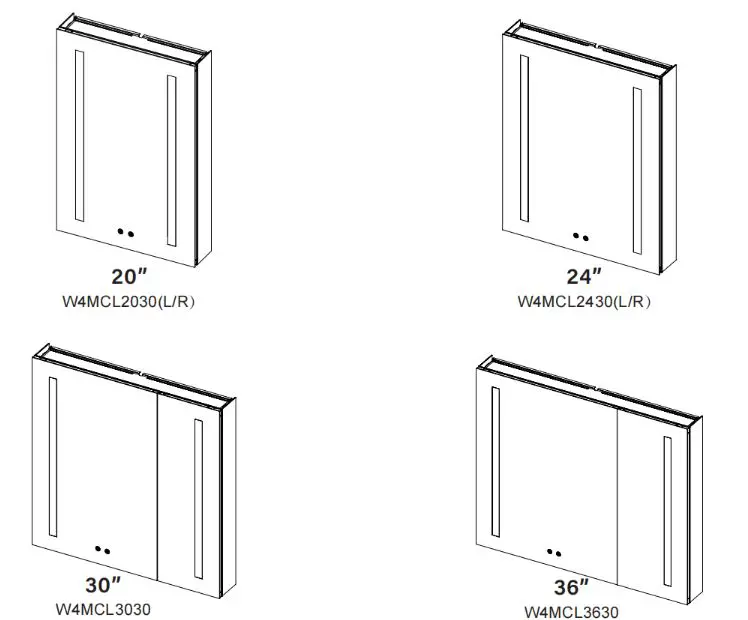 FRALIMK NIKA-W3MCL2030L Lighted Medicine Cabinet with Mirror 2