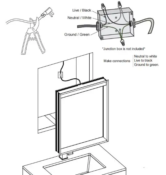 FRALIMK NIKA-W3MCL2030L Lighted Medicine Cabinet with Mirror 20