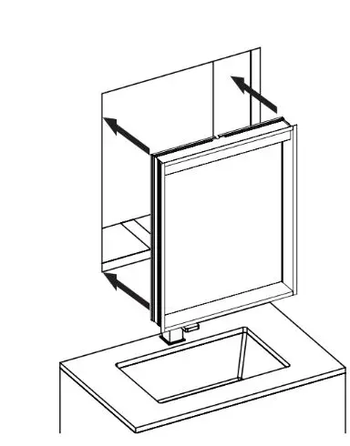 FRALIMK NIKA-W3MCL2030L Lighted Medicine Cabinet with Mirror 21