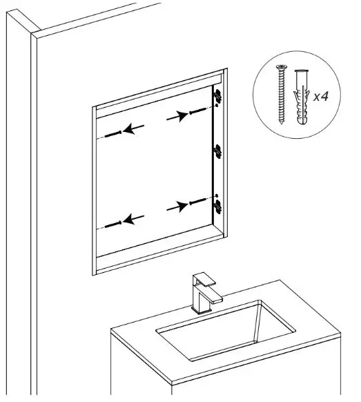 FRALIMK NIKA-W3MCL2030L Lighted Medicine Cabinet with Mirror 23
