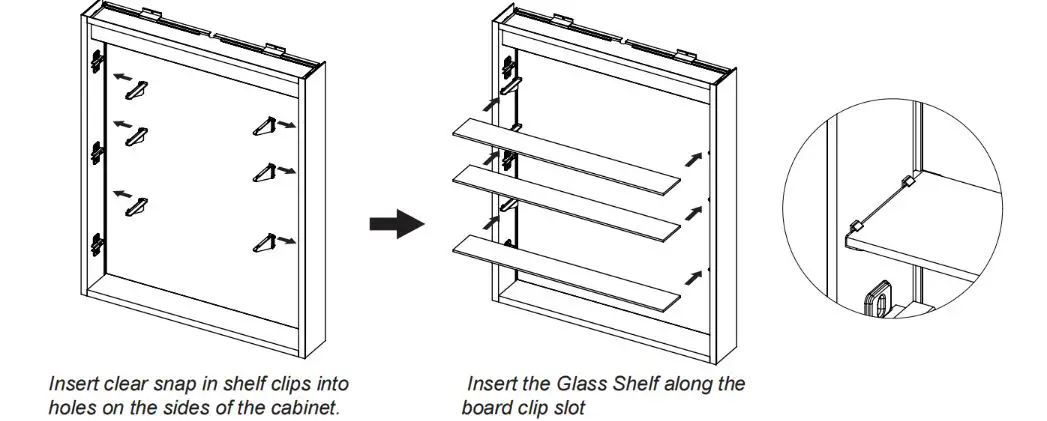 FRALIMK NIKA-W3MCL2030L Lighted Medicine Cabinet with Mirror 36