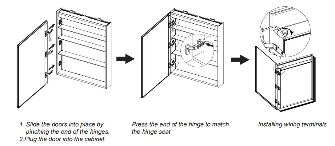FRALIMK NIKA-W3MCL2030L Lighted Medicine Cabinet with Mirror 37