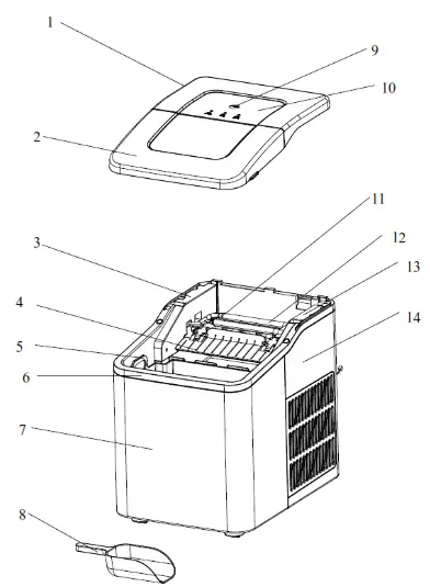 oceanic OCEAMAG02 Ice Maker - Fig