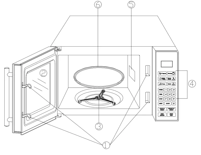 Avanti MT81K1BH Countertop Microwave Oven - 1