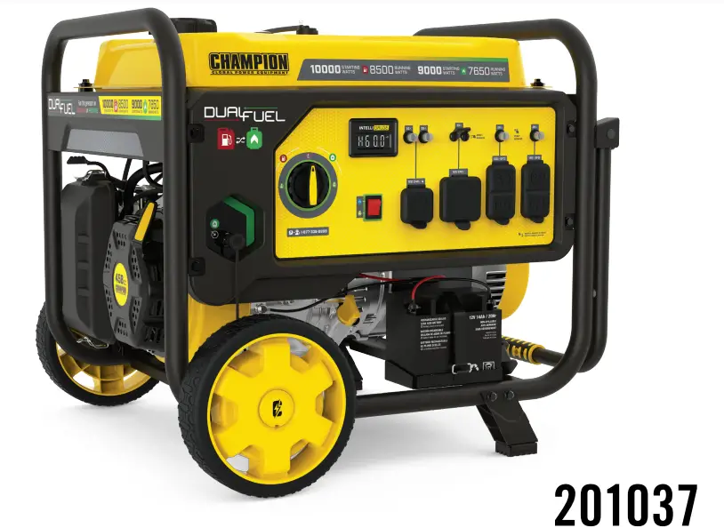 CHAMPION 201037 8500W Dual Fuel Portable Generator -